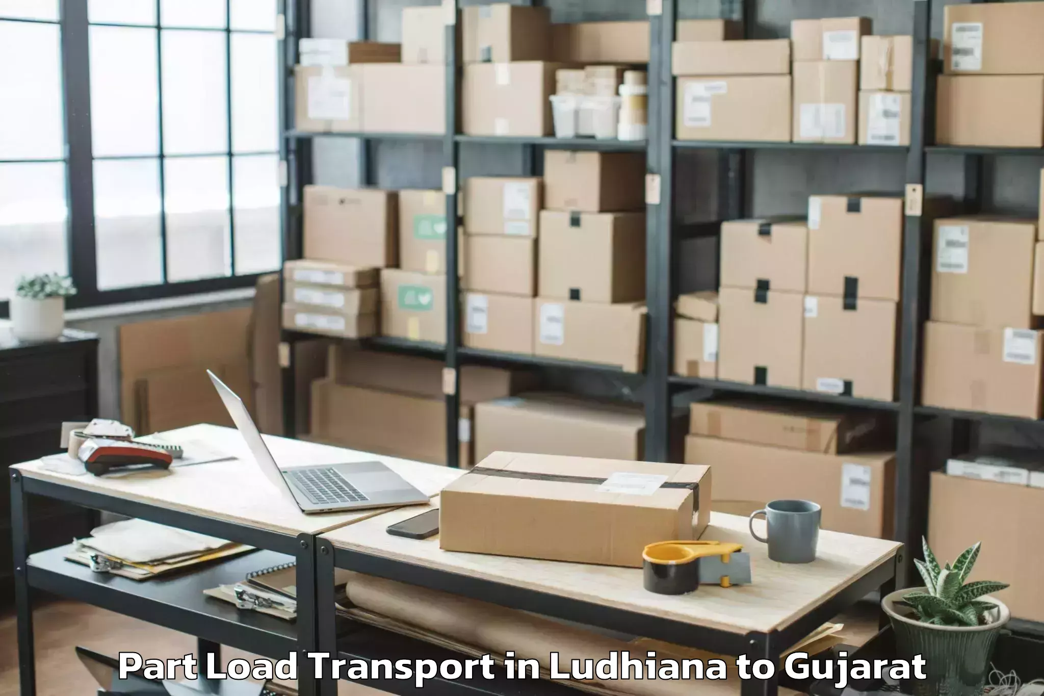 Professional Ludhiana to Ghoghamba Part Load Transport